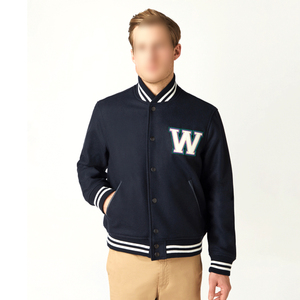 Top Quality Vintage Oversized Varsity Jacket Men High Street Embroidery Patchwork Casual Unisex Bomber Jackets Coat - Product Image 1