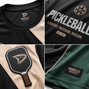 เสื้อเจอร์ซีย์พิคเคิลบอลแบบสั่งทำพิเศษ พร้อมป้ายเชนีลและลายสกรีน ผลิตจากโพลีเอสเตอร์ซับเหงื่อ ทรงแอธเลติก - Product Image 5