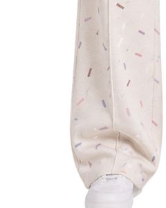 Pantalon de jogging décontracté taille haute ample à imprimé confettis pour femme, coupe large, style streetwear - Product Image 3