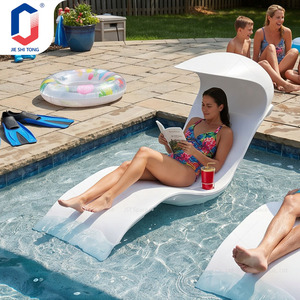 Chaise longue de piscine moderne en FRP, lit de soleil de luxe en fibre de verre pour hôtel, complexe hôtelier, villa - Product Image 5