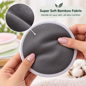 Almohadillas de Lactancia de Bambú Orgánico |   Almohadillas de Lactancia Reutilizables, Lavables y Suaves | Almohadillas Absorbentes para Lactancia para un Uso Diario Cómodo - Product Image 2