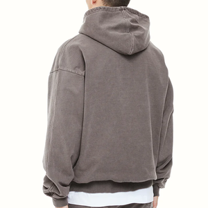 เสื้อฮู้ดดี้ทรงหลวม หนัก ผ้าฝ้าย 100% แบบครอป ทรงบ็อกซี่ หนา สำหรับผู้ชายและผู้หญิง ผ้าเฟรนช์เทอร์รี่ ทรงโอเวอร์ไซส์ สไตล์วินเทจ รุ่นใหม่ - Product Image 6