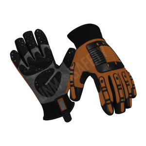 ถุงมือทำงานป้องกันความเย็นแบบกำหนดเองได้ ถุงมือช่างกันความเย็น ถุงมือหนังสังเคราะห์กันลื่นพิมพ์ลายซิลิโคน - Product Image 4