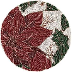 Napperon rond brodé à la main de 5 mm d'épaisseur avec perles, idéal pour les événements festifs et la maison, le plus vendu pour table à café et à manger - Product Image 4