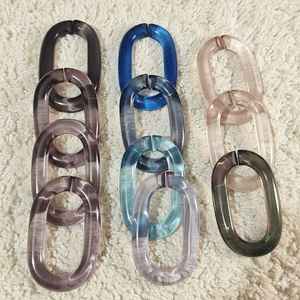 โซ่เรซิ่นใสหลากสีขนาดใหญ่สำหรับตกแต่งผนัง แบ่งห้อง DIY และอุปกรณ์ตกแต่งม่าน - Product Image 1