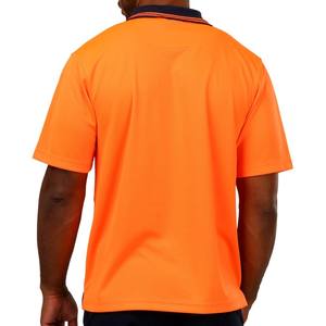 Uniformes de sécurité de couleur de gloire sur mesure 100% polyester à manches courtes vêtements de travail polos de construction fluorescents haute visibilité - Product Image 2