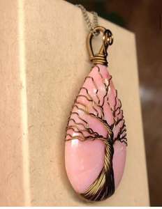 <b>Tree</b> of Life Handmade Green Jasper Stone Hinduism Wedding Jewelry - Product Image 1