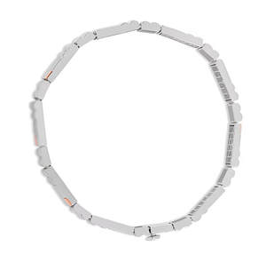Bracelet unisexe vintage en moissanite plaqué argent, maillons géométriques, design minimaliste, pour usage quotidien, orange, idéal pour les fêtes d'anniversaire - Product Image 3