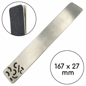 Limes à ongles de manucure 167*27 mm avec papier abrasif amovible, en acier inoxydable, limes droites pour enlever le gel acrylique - Product Image 1