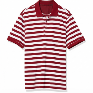 Camiseta de Lona Vintage Personalizada para Hombre, Color Marrón y Blanco, Manga Corta, Transpirable, de Algodón, Informal, para Golf, Uniforme de Equipo - Product Image 1