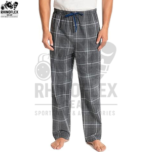 Men's Flannel Pajama <b>Trousers</b> Breathable High Custom Logo High Quality Comfortable Casual Sleepwear Factory Direct Sales - Product Image 3