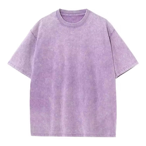 เสื้อยืดโอเวอร์ไซส์ทรงหลวมสไตล์วินเทจ ผ้าคอตตอนหนานุ่ม ล้างสีแบบแอซิดวอช ทรงดรอปไหล่ ทรงบ็อกซี่  เสื้อยืดเปล่าสำหรับงานพิมพ์ลาย - Product Image 3