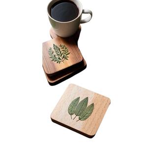 Achetez des sous-verres modernes en bois faits à la main, des tapis de tasse à thé modernes de 10 mm, écologiques, prix de gros, vaisselle colorée - Product Image 4