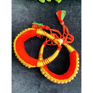 เครื่องประดับทองแดงสีเหลืองแดงแบบปอจิสำหรับผู้หญิง ชุดเจ้าสาวงานแต่งงาน สไตล์อินเดีย คุณภาพส่งออก - Product Image 2