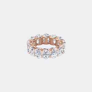 Bague éternité ovale sertie de pierres de 10,50 carats au total - Product Image 6