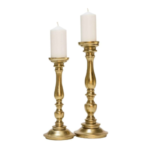 Candelabro de Metal Dorado Martillado, Portavelas Cónico, Centro de Mesa, Ideal para Mesas de Comedor - Product Image 6