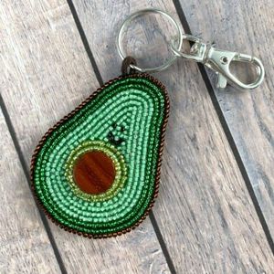 Best Selling Fruit Seed Beaded Keychain Designer Initial <b>Bag</b> Charm Avocado Handmade Embroidery <b>Key</b> <b>Ring</b> Trendy <b>Bag</b> Pendant Gift - Product Image 1