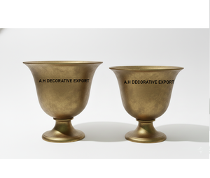 Macetero de Aluminio Negro Mate - Urnas de Pedestal Industriales Modernas para una Decoración Minimalista y Elegante del Hogar y Jardín - Product Image 2