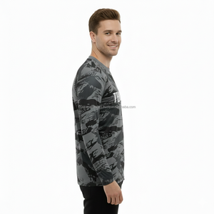 T-shirt personnalisé à double couche 220Gsm 100% coton unisexe surdimensionné lourd à manches longues T-shirt blanc ample pour homme - Product Image 5