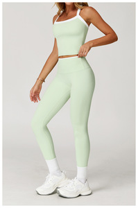 Wholesale New Yoga Wear 2-piece <b>Set</b> <b>Sports</b> Training Jogging <b>Set</b> Custom logo Pilates Fitness Exercise <b>Set</b> for Women Factory Rate - Product Image 6