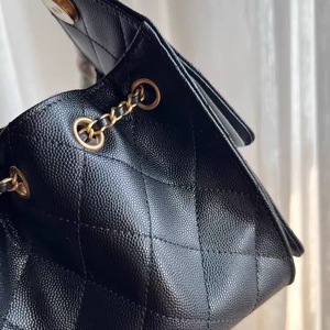 Black Fashion Quilted Genuine Leather Vintage Embroidery Two Straps Shoulder Bag <b>Large</b> Capacity Tote <b>Purse</b> for Daily Travel - Product Image 5