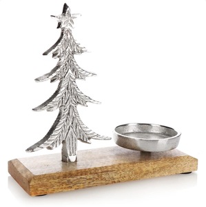 Support de bougie en aluminium pour bougies chauffe-plat, décoration de Noël pour la maison, pour la table des fêtes - Product Image 1