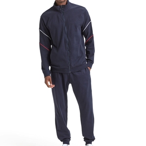 Men's Navy Blue Tracksuit Full <b>Zip</b> Stand Collar Side Pockets Polyester Regular Fit Autumn Casual Wear Men tracksuit For sale - Product Image 1