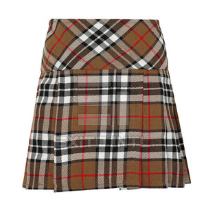 Women Breathable Knitted Kilt <b>Skirt</b> High Waist <b>Elastic</b> Pleated Casual Wear Mini 100% Polyester - Product Image 2
