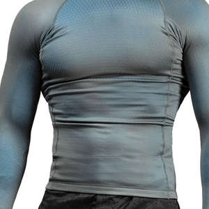 T-shirt de compression unisexe, soutien musculaire, tissu extensible, évacuation de l'humidité, couche de base pour la salle de sport, entraînement, vêtements de sport - Product Image 5