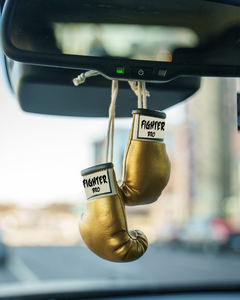 Guantes de Boxeo Miniatura Colgantes para Espejo Retrovisor, de Cuero Sintético, para Gimnasio, Boxeo, Karate, Decoración de Auto - Product Image 1