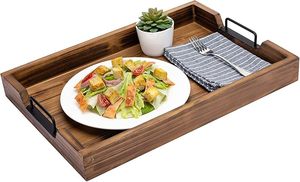 Bandeja de servir de madera personalizable con apariencia premium para bodas, fiestas y decoración de hoteles - Product Image 1
