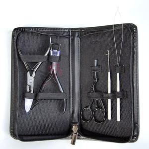 Kit de Pinzas para Extensiones de Cabello de Acero Inoxidable con Tijeras y Herramientas, Revestimiento de Color Personalizado para Instalación y Remoción - Product Image 3