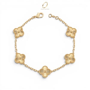 Nueva Pulsera de Moda con Dije de Trébol Chapado en Oro Premium para Mujer, Joyería de Moda a Precio de Mayoreo - Product Image 3