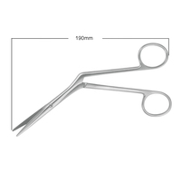 Ciseaux nasaux Heymann, ciseaux chirurgicaux ORL, instrument manuel incurvé en acier inoxydable pour rhinoplastie et interventions nasales