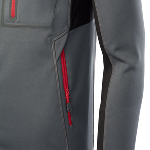 Custom Men's Canvas Softshell Jacket Outdoor Windproof Waterproof Polar Fleece Lining <b>Windbreaker</b> Workwear Coat Front - Product Image 2