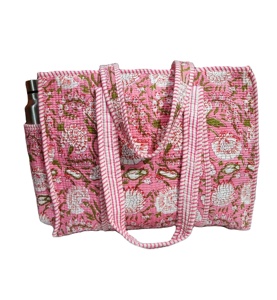 Bolso acolchado de algodón ecológico y orgánico hecho a mano en India - Product Image 5