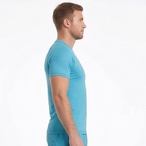 T-shirt de natation personnalisé pour homme, T-shirt de compression pour homme, T-shirt de plage ajusté, T-shirt de fitness à col rond pour homme - Product Image 5