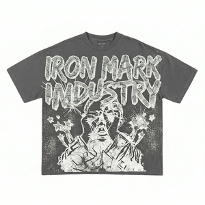 Approvisionnement direct usine – T-shirts graphiques en coton tricoté 100 % pour hommes, style urbain, écologiques et tendance - Product Image 6