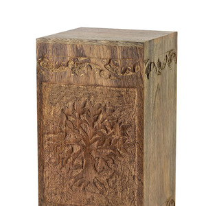 Factory Wholesale Custom Handcarved Mango Wood Cremation Urn Tree of Life Design Keepsake Urn for Human <b>Ashes</b> and <b>Pet</b> <b>Ashes</b> - Product Image 4