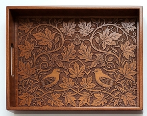 Hand Carved Wooden Single Multifunction Serving <b>Tray</b> Rustic Brown Rectangular Display Platter Memorial Decorative <b>Storage</b> <b>Tray</b> - Product Image 6