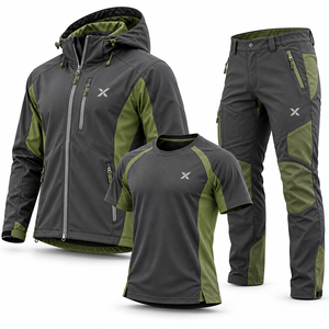 Vêtements de randonnée personnalisés pour hommes avec étiquette privée |   Gear Grey Green Six variétés de couleurs |   Fabricant OEM ODM |   Ensemble de randonnée | - Product Image 3