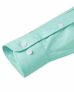 Chemise décontractée pour homme en lin et coton satiné tricoté respirant, anti-plis, à col rabattu, manches longues, boutonnage simple, couleur unie, idéale pour l'été - Product Image 4