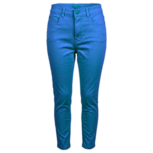 Vaqueros casuales de mujer de tiro medio, de cinco bolsillos, de pierna recta, teñidos, lavables, transpirables, de longitud completa, 6.93 oz, para primavera y verano. - Product Image 1