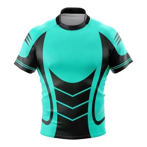 Camiseta de rugby transpirable de secado rápido, de bajo precio, impermeable, resistente al viento, antiencogimiento, a la moda y antipilling, más vendida. - Product Image 3