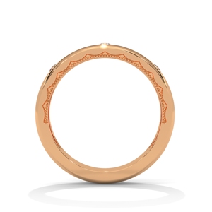 Rose Gold Diamond <b>Ring</b> Three Stone Band Natural Diamond Wedding Jewelry for Women - Product Image 3