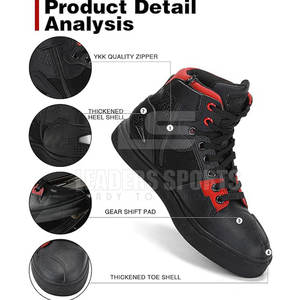 Chaussures de moto imperméables, best-sellers, nouvelle collection, logo personnalisé, cuir, couleur personnalisée, prix bas - Product Image 4