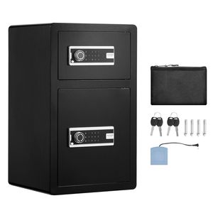 Cassaforte Ignifuga da 4,5 Piedi Cubi con Serratura a Chiave e Password, Portachiavi, Luce LED e Doppia Porta - Product Image 1
