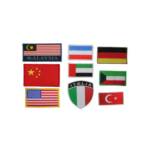 Parches Bordados con Banderas de Países, Diseño Rectangular Termoadhesivo para Decoración de Ropa y Prendas - Product Image 3