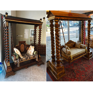 Compre un columpio artesanal de madera de teca tallado a mano, nuevo columpio y jhoola para interiores, compre un columpio para sala de estar/oonjal en madera de teca en Sídney - Product Image 1
