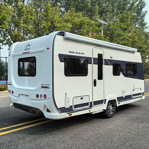 Camper Road Travel Trailer Caravan RV with Modern Lightweight Design <b>Kitchen</b> Bathroom Sleeping Space for 4 Person Family - Product Image 5